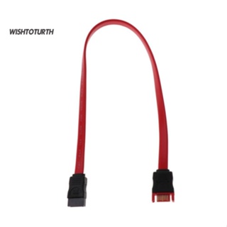 ☼Wt สายเคเบิลต่อขยาย SATA 7 Pin ตัวผู้ เป็น SATA 7 Pin ตัวเมีย สีแดง สําหรับฮาร์ดไดรฟ์ HDD