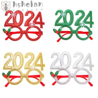 Hshelan 2024 แว่นตา ลายเกล็ดหิมะ สร้างสรรค์ หลากสี เครื่องประดับ ของขวัญคริสต์มาส สําหรับเด็ก