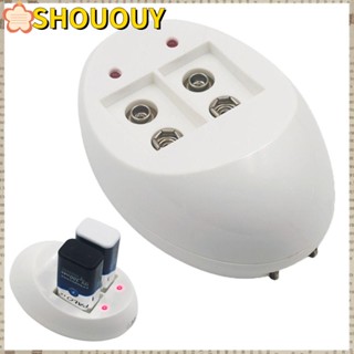 Shououy แท่นชาร์จแบตเตอรี่อัจฉริยะ LED ทนทาน ชาร์จเร็ว สําหรับแบตเตอรี่ 6F22 9V Ni-MH Ni-CD Li-ion