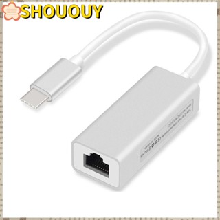 Shououy อะแดปเตอร์อีเธอร์เน็ตภายนอกคอมพิวเตอร์ 100Mbps USB 3.1