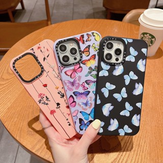 【ลายผีเสื้อ ดอกไม้】casetify เคส iPhone สําหรับ 14 Pro 14Pro Max 13 Pro 12 14 plus11 Pro Max XR X XS Max 7/8 Plus แฟชั่น กันกระแทก ซิลิโคนนิ่ม TPU ins tide