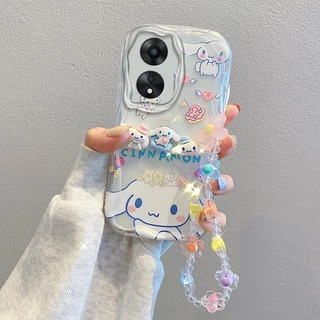 เคส OPPO RENO 8T RENO 8Z RENO 7Z 5G ตุ๊กตาสามมิติน่ารัก + สร้อยข้อมือดอกไม้ กรณีโทรศัพท์มือถือ TY5