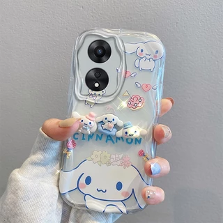 เคส OPPO RENO 8T RENO 8Z RENO 7Z 5G ตุ๊กตาสามมิติน่ารัก + สร้อยข้อมือดอกไม้ กรณีโทรศัพท์มือถือ TY5