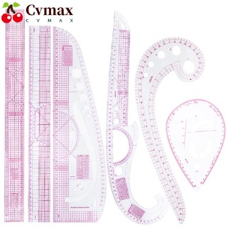 Cvmax ไม้บรรทัดโค้ง PVC แบบนิ่ม อุปกรณ์เสริม สําหรับตัดเย็บเสื้อผ้า DIY 6 ชิ้น