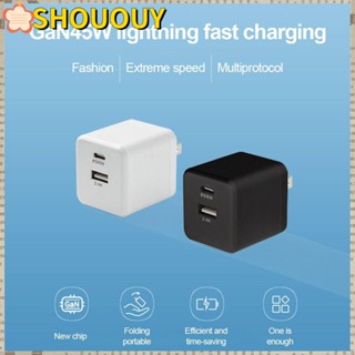 Shououy อุปกรณ์ชาร์จ Type-C PD45W แบบชาร์จเร็ว