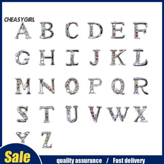 Che กระดุมตัวอักษรภาษาอังกฤษ กันลื่น ประดับเพชรเทียม สําหรับตกแต่งเล็บ 26 ชิ้น