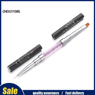 Che แปรงปากกา UV หัวแบน แบบสองหัว สําหรับตกแต่งเล็บเจล