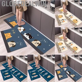 Globedealwin Floor Mat Prevent Slip Wearable Comfortable Cute Pattern Kitchen Pad for Living Room Bathroom Doorway