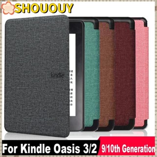 Shououy เคส E-book 7 นิ้ว หนัง PU ตั้งหลับอัตโนมัติ สําหรับ Amazon Kindle Oasis 2 3 9 10th Gen