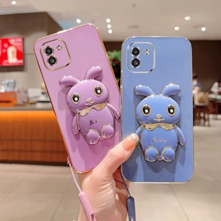 [พร้อมส่ง] เคสโทรศัพท์มือถือ ซิลิโคน กันกระแทก ลายน่ารัก 3D พร้อมขาตั้ง สําหรับ Samsung A03 A03S