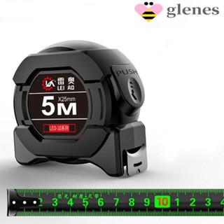 Glenes เทปวัดเรืองแสง ทนทาน ยืดหดได้ 5 7.5 10 ม. สําหรับงานไม้