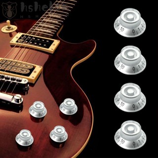 Hshelan ลูกบิดปรับระดับเสียง สีเงิน พร้อมตัวเลข สีดํา แบบเปลี่ยน สําหรับ Les Paul LP