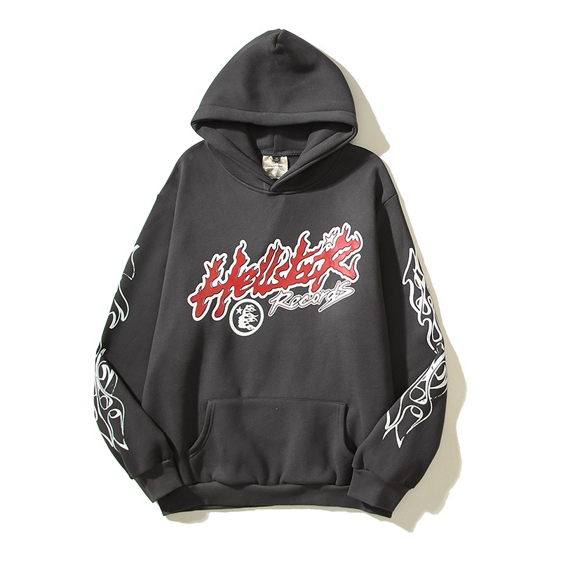 ยุโรปและอเมริกาอินเทรนด ์ ใหม ่ Hellstar ย ้ อนยุควินเทจเปลวไฟกราฟฟิตีพิมพ ์ คู ่ hoodie, super ดูดีและอเนกประสงค ์ สไตล ์ unisexMEHDF