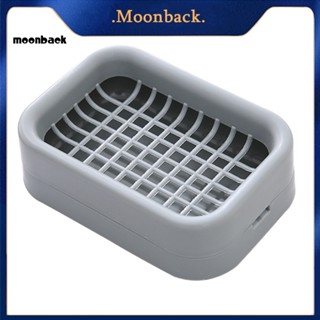 &lt;moonback&gt; ที่วางสบู่ แบบระบายน้ําคู่ สําหรับห้องน้ํา ถาดสบู่ แฮนด์เมด และทันสมัย น้อยลง