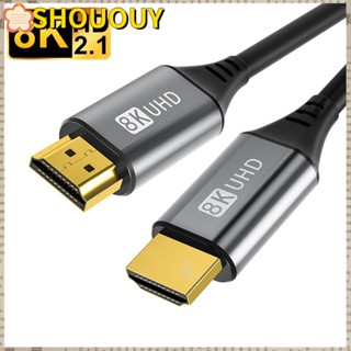 Shououy สายเคเบิล HDMI 2.1 ความเร็วสูง 48Gbps HDTV 8K 60HZ 4K 120HZ สําหรับ PS5 XBox