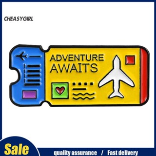 Che Fly เข็มกลัด รูปตัวอักษรภาษาอังกฤษ Adventure Awaits เครื่องประดับ ของขวัญ