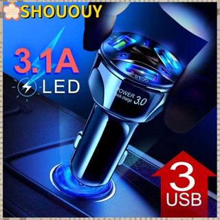 Shououy ที่ชาร์จโทรศัพท์มือถือ QC 3.0 แบบชาร์จเร็ว สําหรับรถยนต์