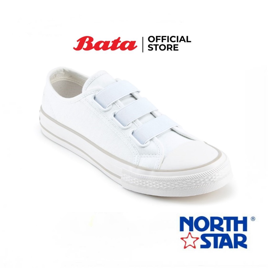 Bata บาจา North Star รองเท้าผ้าใบแบบสวม ดีไซน์เก๋ สำหรับเด็กผู้ชาย รุ่น RIKKIE สีขาว รหัส 4891137