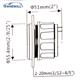 [Dovewill] โวลต์มิเตอร์ไฟฟ้า สเตนเลส 52 มม. 9V-32V สําหรับเรือยอร์ช คาราวาน