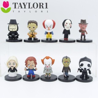 Taylor1 โมเดลฟิกเกอร์ PVC รูปตุ๊กตาชัคกี้ น่ากลัว ของขวัญวันเกิด ของเล่นสําหรับเด็ก 10 ชิ้น ต่อล็อต