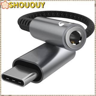 Shououy อะแดปเตอร์สายเคเบิลเสียงดิจิทัล DAC HIFI USB Type C เป็น 3.5 มม.