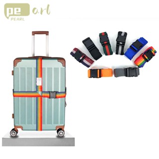 Pearlth หัวเข็มขัดสติกเกอร์ ปรับได้ อุปกรณ์เสริม สําหรับติดกระเป๋าเดินทาง
