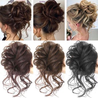 Lyndon วิกผมสังเคราะห์ ผู้หญิง ยางธรรมชาติ ต่อผมหยิก Chignon