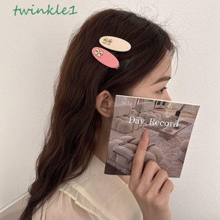 Twinkle1 กิ๊บติดผมโลหะ รูปเป็ดน่ารัก ประดับโบว์ ทรงเรขาคณิต Y2K สําหรับผู้หญิง