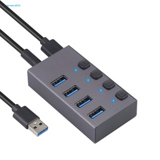 Me.b 4-in-1 ฮับ Usb พร้อมสวิตช์ 4-in-1 Usb3.0 ความเร็วในการถ่ายโอนข้อมูล สําหรับแล็ปท็อป Hdds แฟลชไดรฟ์ เกมคอนโซล สลับได้ เพื่อความสะดวก