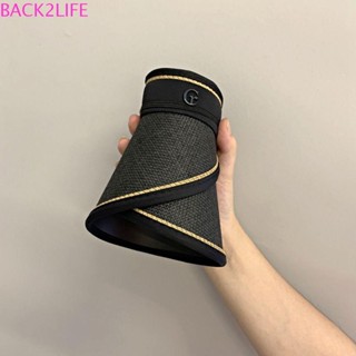 Back2life หมวกฟางกันแดด ป้องกันรังสีอัลตราไวโอเลต ขนาดใหญ่ พร้อมสายคล้อง แฟชั่นฤดูร้อน สําหรับผู้หญิง