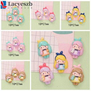 Lacyeszb กิ๊บติดผมเรซิ่น รูปโบว์น่ารัก อเนกประสงค์ ขนาดเล็ก แฮนด์เมด DIY สําหรับเด็กผู้หญิง 10 ชิ้น