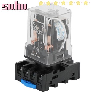 Suhuhd รีเลย์พาวเวอร์ 8 Pin คอยล์แม่เหล็กไฟฟ้า AC 24V DPDT JTX-2C