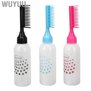 Wuyuu 3Pcs  Comb Applicator Bottle Plastic Coloring For Home DIY