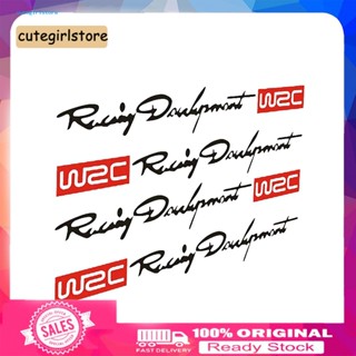 Cute_ สติกเกอร์ตกแต่งมือจับประตูรถแข่ง WRC 4 ชิ้น