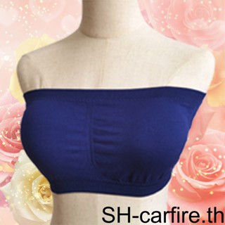 เสื้อชั้นในไร้สาย เกาะอก ยืดหยุ่น สวมใส่สบาย สีพื้น แบบเรียบง่าย สําหรับผู้หญิง