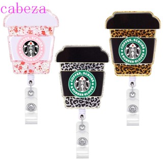 Cabeza Starbucks คลิปหนีบป้ายชื่อ PVC ถอดออกได้ สําหรับพนักงานออฟฟิศ