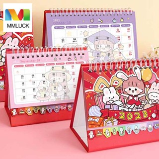 Jenniferdz 2023 ปฏิทินตั้งโต๊ะ ลาย Kawaii Weekly Planner เครื่องเขียน สําหรับบ้าน สํานักงาน