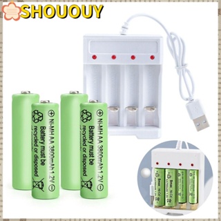 Shououy AA / AAA อะแดปเตอร์ชาร์จแบตเตอรี่ แบบชาร์จ USB