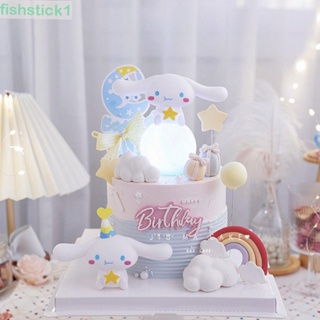 Fishstick1 โคมไฟกลางคืน รูปการ์ตูนอนิเมะ Melody Cinnamoroll สําหรับตกแต่งบ้าน เค้ก