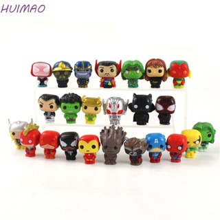 Huimao ฟิกเกอร์ซุปเปอร์ฮีโร่ Q Version PVC Iron Man Captain America Venom Thor Deadpool ของเล่นสําหรับเด็ก