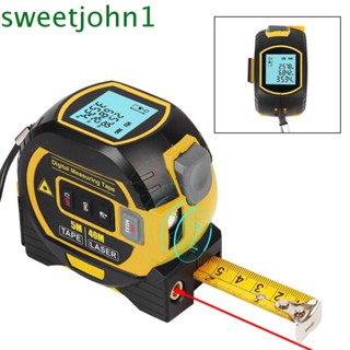 Sweetjohn เครื่องวัดระยะทาง หน้าจอ LCD พร้อมไฟแบ็คไลท์ เลเซอร์วัดระยะทาง อินฟราเรด อัจฉริยะ