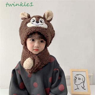 Twinkle1 หมวกผ้าพันคอ ผ้ากํามะหยี่ขนนิ่ม ลายการ์ตูนมิกกี้เมาส์ ให้ความอบอุ่น แฟชั่นฤดูใบไม้ร่วง และฤดูหนาว สําหรับเด็กผู้ชาย