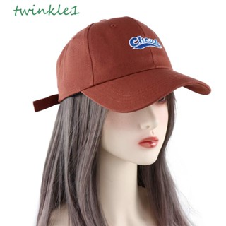 Twinkle1 หมวกเบสบอล ผ้าฝ้าย ปักลาย ปรับได้ สําหรับผู้หญิง