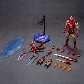 ของเล่นเด็ก zd Iron Man mk85 Version 2.0 1/10 ข้อต่อเรืองแสง 7 นิ้ว ขยับได้