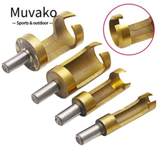 Muvako เครื่องตัดปลั๊ก เหล็กคาร์บอน เคลือบไทเทเนียม 6-16 มม. 4 ชิ้น