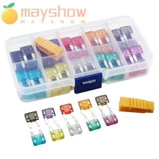 Mayshow ชุดกล่องฟิวส์ ทนทาน ขนาดกลาง สําหรับรถยนต์ รถบรรทุก 120 ชิ้น