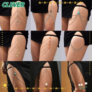 Clever สายโซ่คล้องขา หลายชั้น สีทอง เซ็กซี่ เครื่องประดับ สําหรับผู้หญิง ปาร์ตี้ บิกินี่