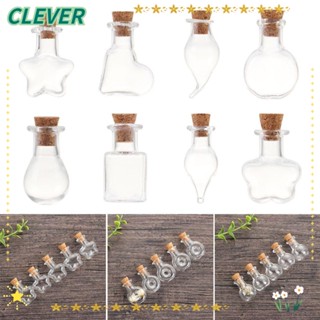 Clever ขวดเปล่า จุกไม้คอร์ก สําหรับใส่เครื่องประดับ DIY 5 ชิ้น