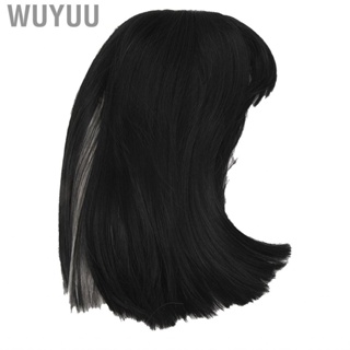 Wuyuu Straight Wig  Easy Use Odorless Comfortable Breathable Versatile Ears Dye with Bangs for Halloween Cosplay
