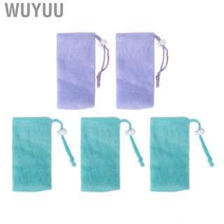 Wuyuu Soap Foaming Net  Mesh Pouch Portable 5PCS for Body Facial Cleaning